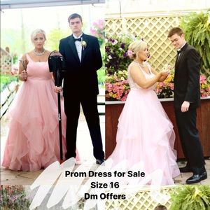 Pink Sparkly Prom Dress